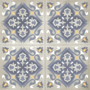 Piso Cerâmico Acetinado Retificado 66x66cm Caixa com 2,18 m² Extra Azul Braga Mate Formigres