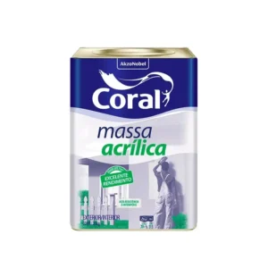 Massa Acrílica Branca 25kg Coral